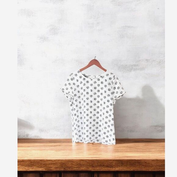 LOFT Women's Polka Dot Blouse Short Sleeve Top Size M - Casual/Work - Picture 1 of 9